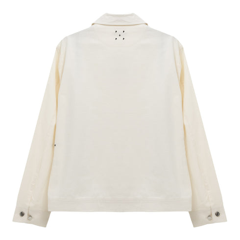 POP Trading Company Full Button Linen Jacket Off White POPSS24_05-008 Degli Uberti